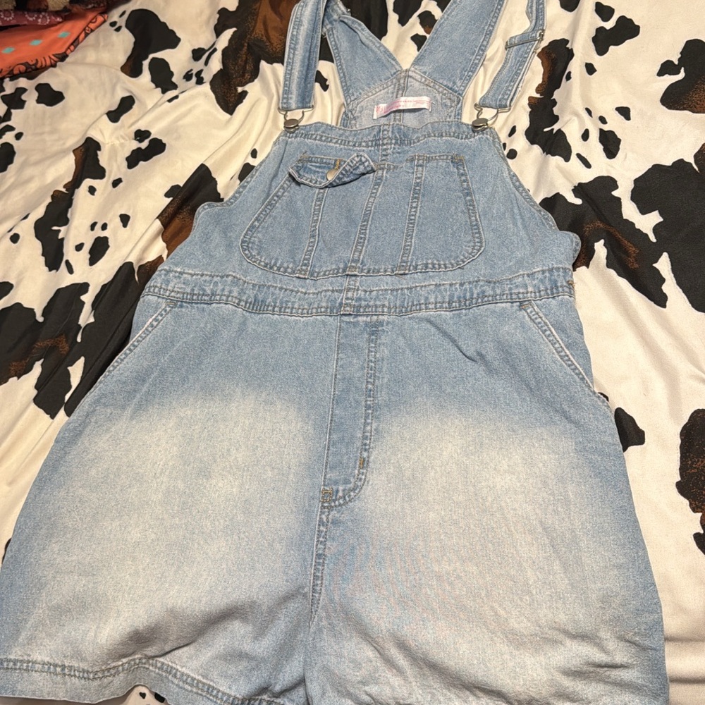 Denim Overalls Shorts